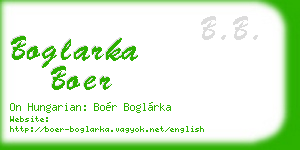 boglarka boer business card